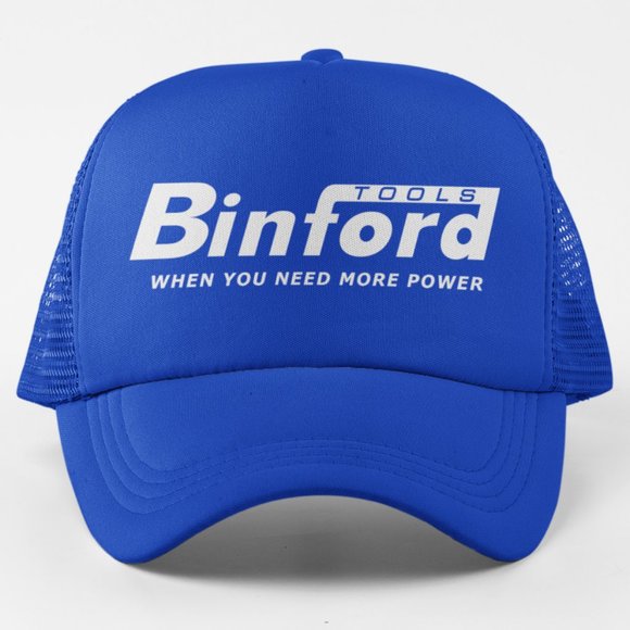 NEW Binford Tools Logo Foam Trucker Mesh Snapback Hat BLUE - Picture 1 of 3
